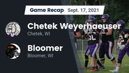 Recap: Chetek Weyerhaeuser  vs. Bloomer  2021
