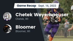 Recap: Chetek Weyerhaeuser  vs. Bloomer  2022