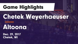 Chetek Weyerhaeuser  vs Altoona  Game Highlights - Dec. 29, 2017