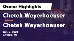 Chetek Weyerhaeuser  vs Chetek Weyerhaeuser  Game Highlights - Jan. 7, 2020