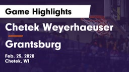 Chetek Weyerhaeuser  vs Grantsburg Game Highlights - Feb. 25, 2020
