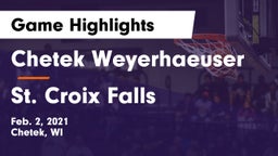 Chetek Weyerhaeuser  vs St. Croix Falls  Game Highlights - Feb. 2, 2021