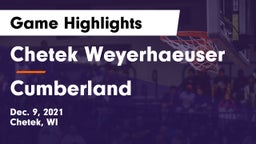 Chetek Weyerhaeuser  vs Cumberland  Game Highlights - Dec. 9, 2021