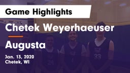 Chetek Weyerhaeuser  vs Augusta  Game Highlights - Jan. 13, 2020