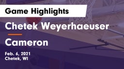 Chetek Weyerhaeuser  vs Cameron  Game Highlights - Feb. 6, 2021