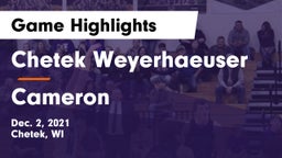 Chetek Weyerhaeuser  vs Cameron  Game Highlights - Dec. 2, 2021