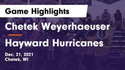 Chetek Weyerhaeuser  vs Hayward Hurricanes  Game Highlights - Dec. 21, 2021