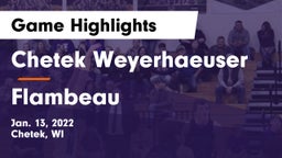 Chetek Weyerhaeuser  vs Flambeau  Game Highlights - Jan. 13, 2022
