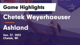 Chetek Weyerhaeuser  vs Ashland  Game Highlights - Jan. 27, 2022