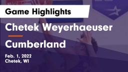 Chetek Weyerhaeuser  vs Cumberland  Game Highlights - Feb. 1, 2022