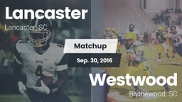 Matchup: Lancaster High vs. Westwood  2016
