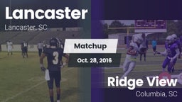 Matchup: Lancaster High vs. Ridge View  2016