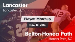 Matchup: Lancaster High vs. Belton-Honea Path  2016