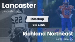 Matchup: Lancaster High vs. Richland Northeast  2017