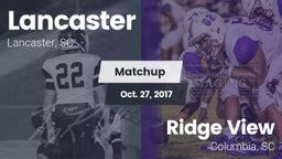 Matchup: Lancaster High vs. Ridge View  2017