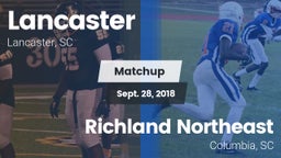 Matchup: Lancaster High vs. Richland Northeast  2018