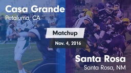 Matchup: Casa Grande High vs. Santa Rosa  2016