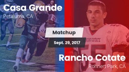 Matchup: Casa Grande High vs. Rancho Cotate  2017