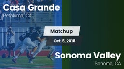 Matchup: Casa Grande High vs. Sonoma Valley  2018