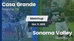 Matchup: Casa Grande High vs. Sonoma Valley  2019