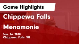 Chippewa Falls  vs Menomonie  Game Highlights - Jan. 26, 2018