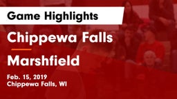 Chippewa Falls  vs Marshfield  Game Highlights - Feb. 15, 2019