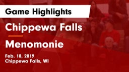 Chippewa Falls  vs Menomonie  Game Highlights - Feb. 18, 2019