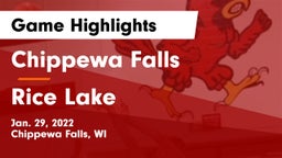 Chippewa Falls  vs Rice Lake  Game Highlights - Jan. 29, 2022