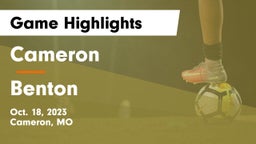 Cameron  vs Benton  Game Highlights - Oct. 18, 2023