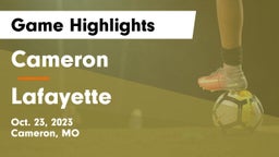 Cameron  vs Lafayette  Game Highlights - Oct. 23, 2023
