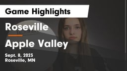 Roseville  vs Apple Valley  Game Highlights - Sept. 8, 2023