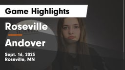 Roseville  vs Andover  Game Highlights - Sept. 16, 2023