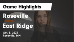 Roseville  vs East Ridge  Game Highlights - Oct. 3, 2023