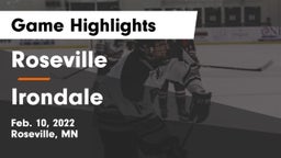 Roseville  vs Irondale  Game Highlights - Feb. 10, 2022