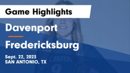 Davenport  vs Fredericksburg  Game Highlights - Sept. 22, 2023