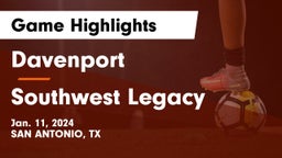 Davenport  vs Southwest Legacy  Game Highlights - Jan. 11, 2024