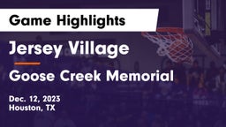 Jersey Village  vs Goose Creek Memorial  Game Highlights - Dec. 12, 2023