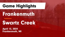 Frankenmuth  vs Swartz Creek  Game Highlights - April 13, 2024
