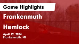 Frankenmuth  vs Hemlock  Game Highlights - April 19, 2024