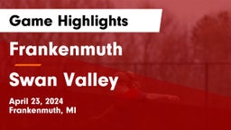 Frankenmuth  vs Swan Valley  Game Highlights - April 23, 2024