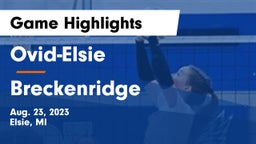 Ovid-Elsie  vs Breckenridge  Game Highlights - Aug. 23, 2023