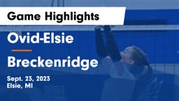 Ovid-Elsie  vs Breckenridge Game Highlights - Sept. 23, 2023