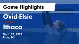 Ovid-Elsie  vs Ithaca Game Highlights - Sept. 23, 2023