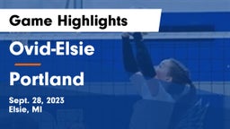 Ovid-Elsie  vs Portland  Game Highlights - Sept. 28, 2023
