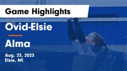 Ovid-Elsie  vs Alma  Game Highlights - Aug. 23, 2023