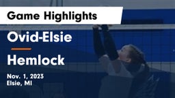 Ovid-Elsie  vs Hemlock  Game Highlights - Nov. 1, 2023