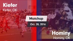 Matchup: Kiefer  vs. Hominy  2016