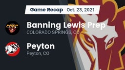 Recap: Banning Lewis Prep vs. Peyton  2021