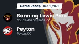 Recap: Banning Lewis Prep vs. Peyton  2022