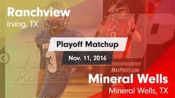 Matchup: Ranchview High vs. Mineral Wells  2016